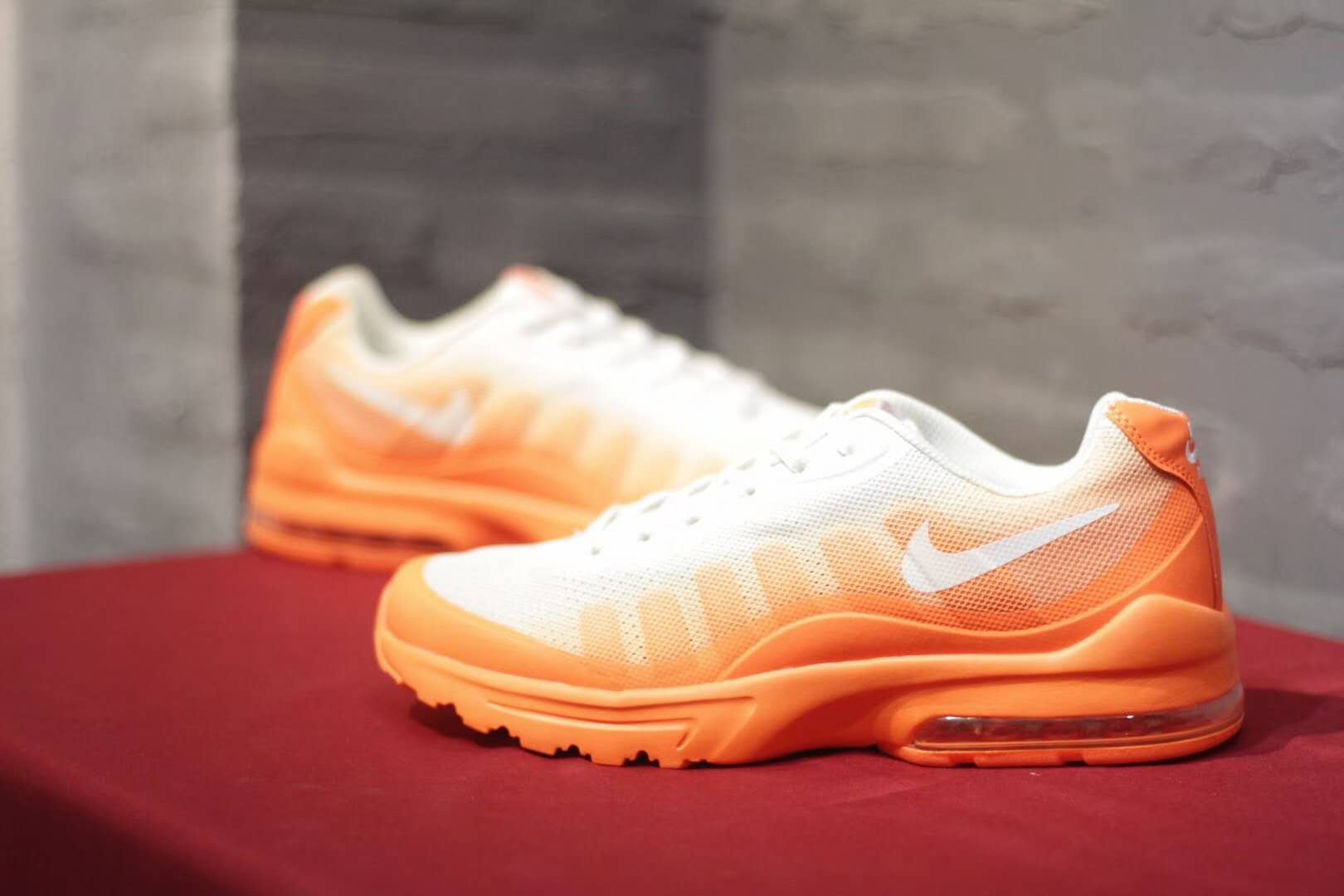 Women Nike Air Max Invigor Print 95 Orange White Shoes